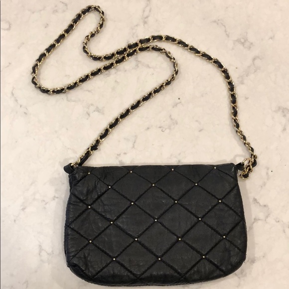 Black and gold leather crossbody - Picture 4 of 4